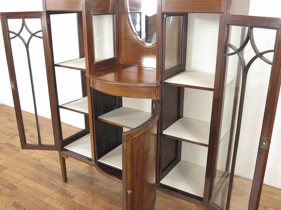 アンティーク家具　エドワーディアンショーケース