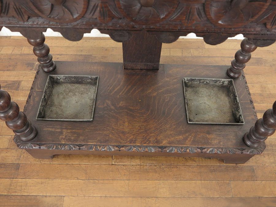 彫刻家具　アンティーク　ホールスタンド