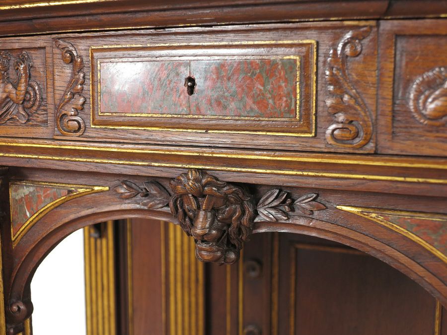 アンティーク家具　ルネサンス　キャビネット