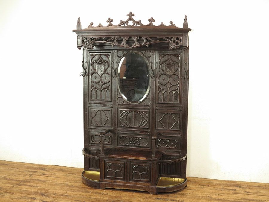 アンティーク家具　ゴシック　ホールスタンド