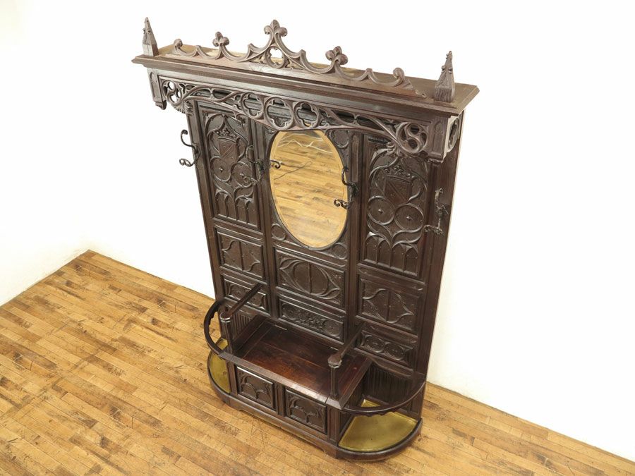 アンティーク家具　ゴシック　ホールスタンド