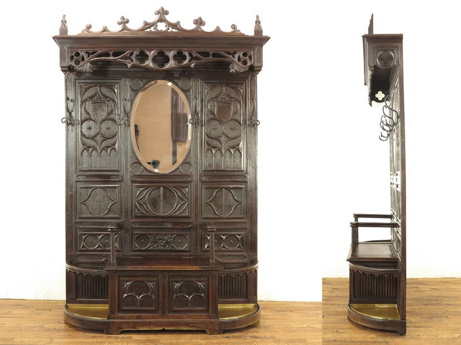 アンティーク家具　ゴシック　ホールスタンド