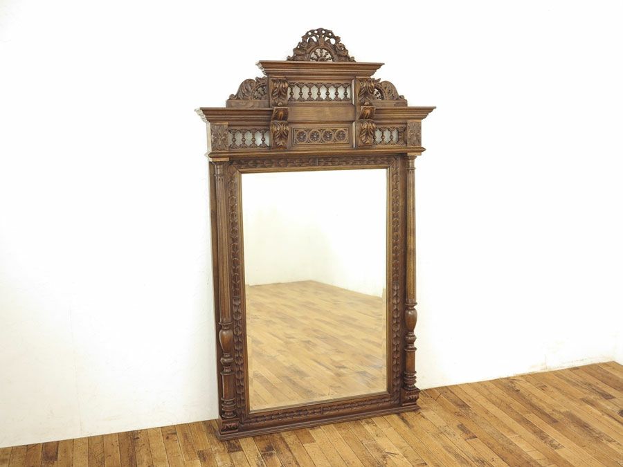 アンティーク家具　オーバーマントルミラー