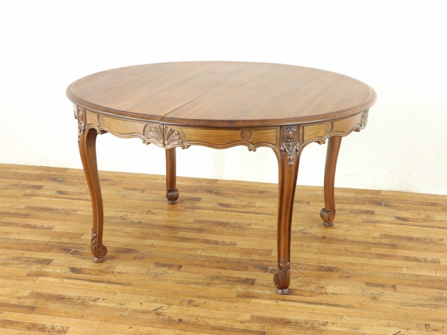 フランスダイニングテーブル　丸型天板