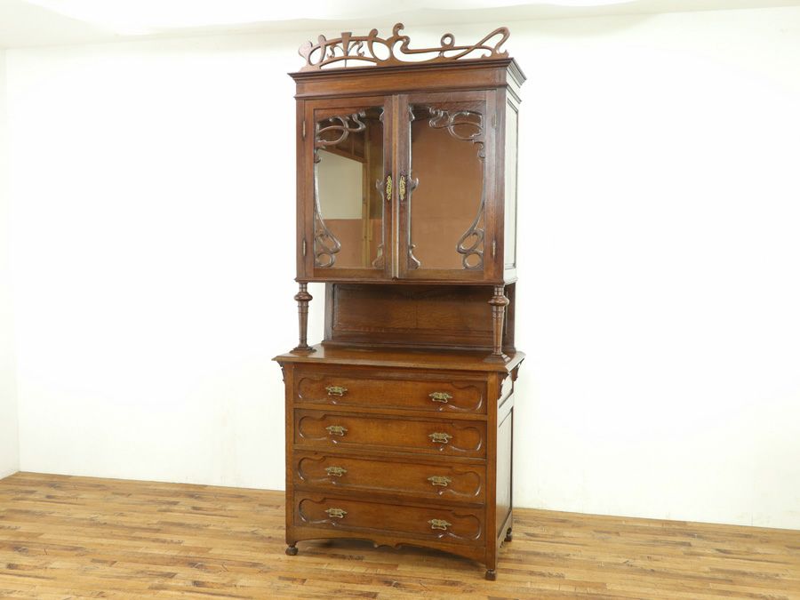 アンティーク家具　アールヌーボーキャビネット