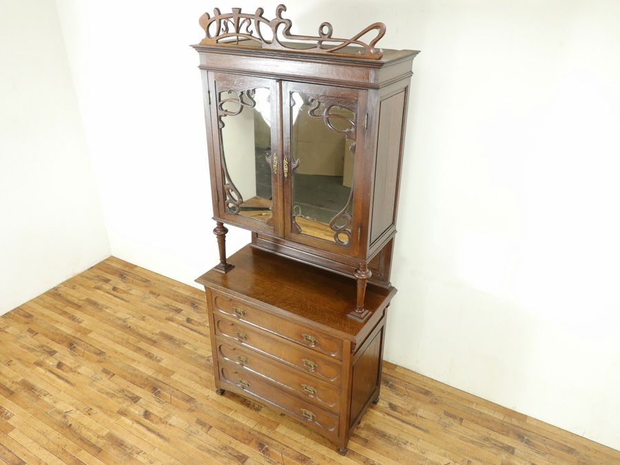 アンティーク家具　アールヌーボーキャビネット