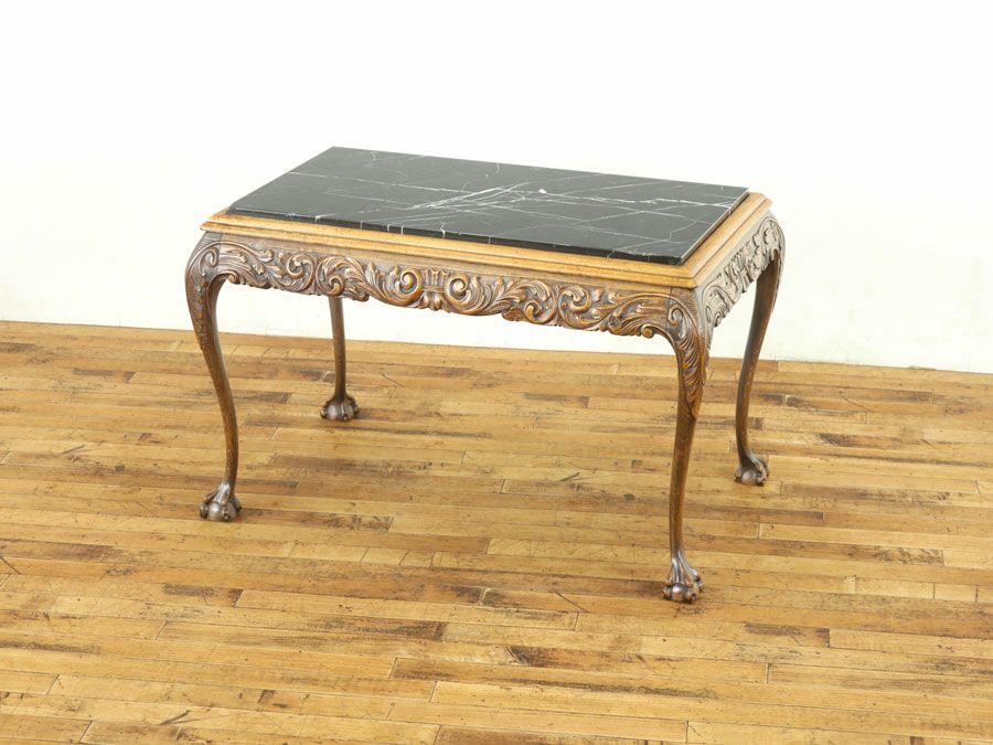 大理石天板 細くて美しい脚 コーヒーテーブル 64276 | アンティーク