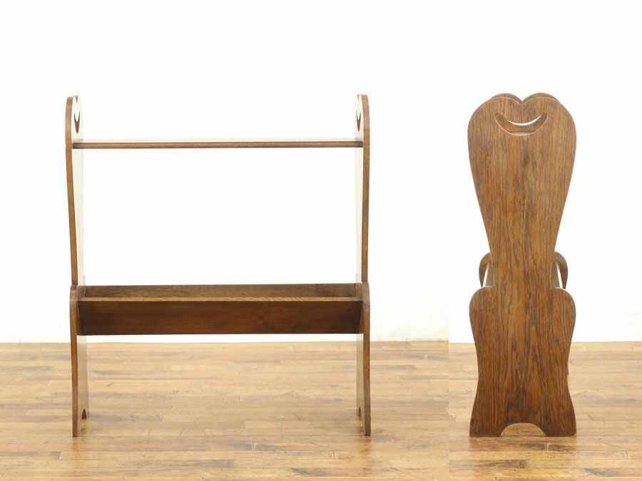 アンティーク家具 マガジンラック 64793