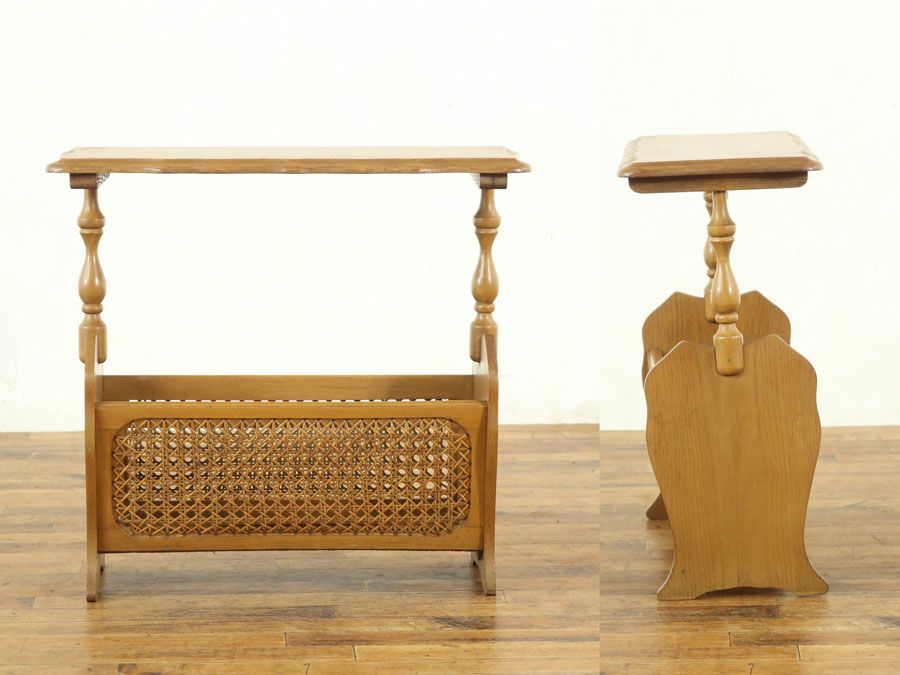 アンティーク家具 マガジンラック 64733b