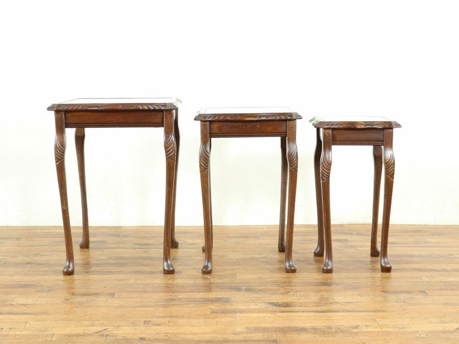 アンティーク家具 ネストテーブル 58398