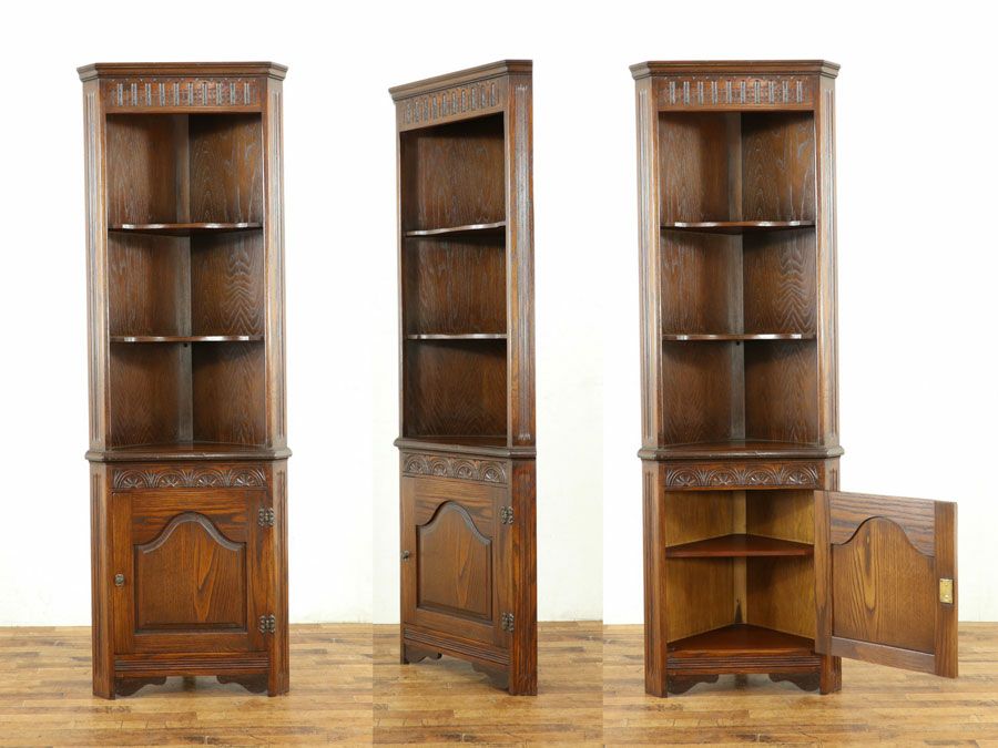 アンティーク家具 コーナーキャビネット
