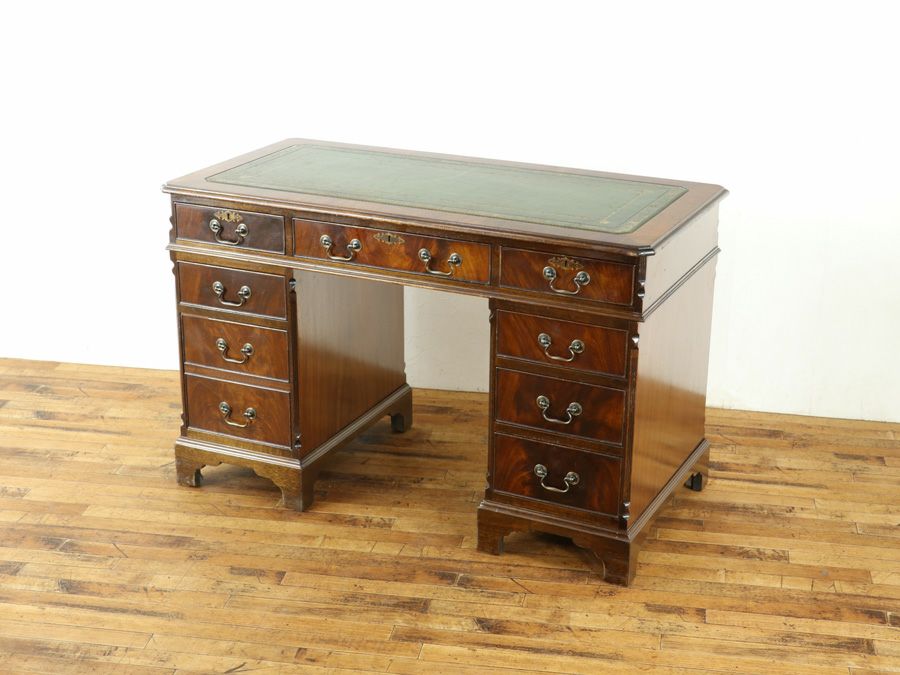 アンティーク家具 ペデスタルデスク 両袖机 58783