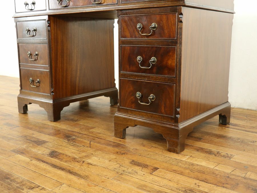 アンティーク家具 ペデスタルデスク 両袖机 58783
