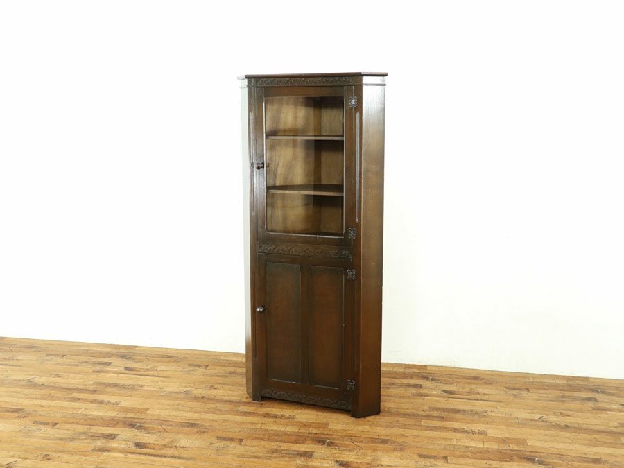 アンティーク家具 コーナーキャビネット 58574
