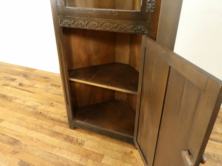 アンティーク家具 コーナーキャビネット 58574