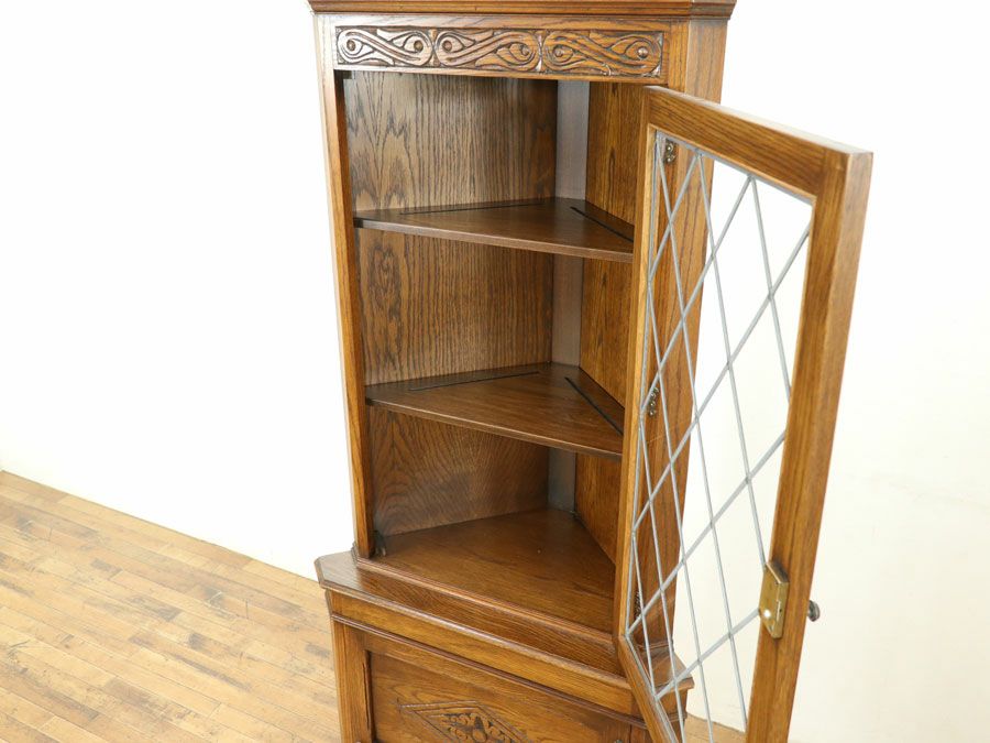 アンティーク家具 コーナーキャビネット 58729