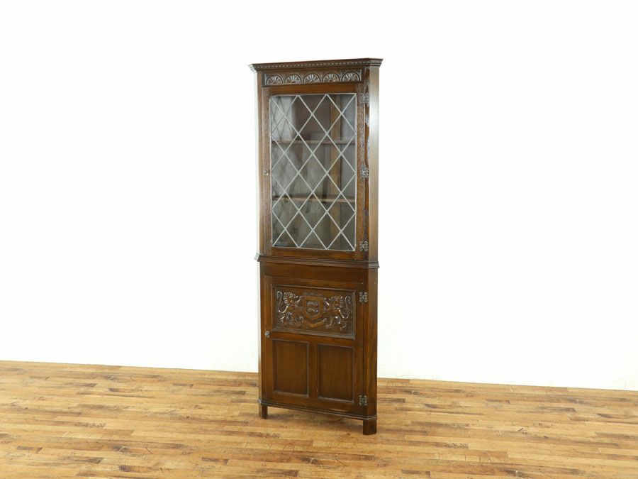 アンティーク家具 コーナーキャビネット 58626