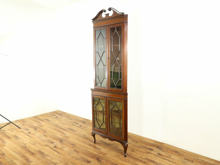 アンティーク家具 コーナーキャビネット 58751
