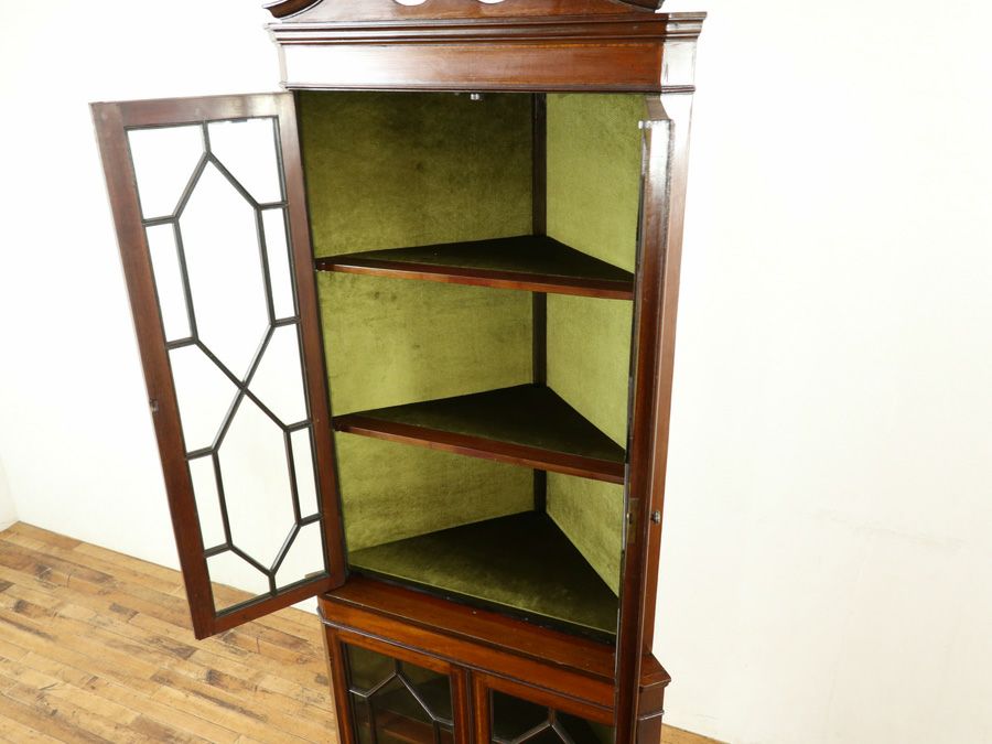 アンティーク家具 コーナーキャビネット 58751