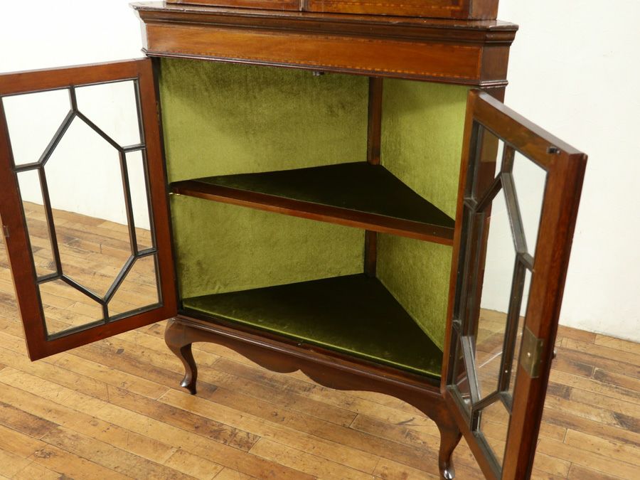 アンティーク家具 コーナーキャビネット 58751