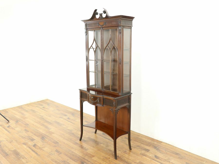 アンティーク家具 ガラスキャビネット 58904