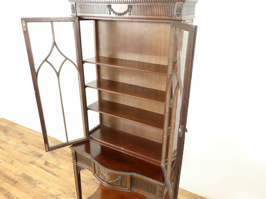 アンティーク家具 ガラスキャビネット 58904