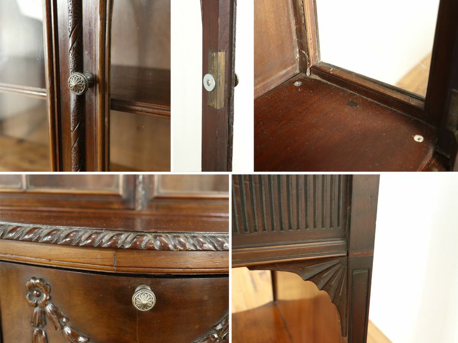 アンティーク家具 ガラスキャビネット 58904