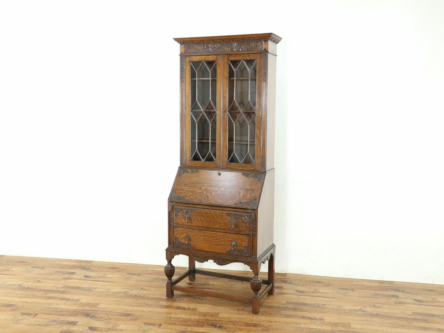 イギリスアンティーク家具 ビューローブックケース