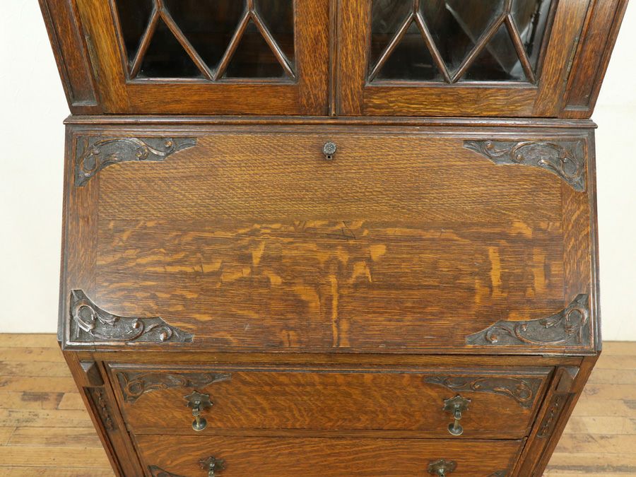 イギリスアンティーク家具 ビューローブックケース