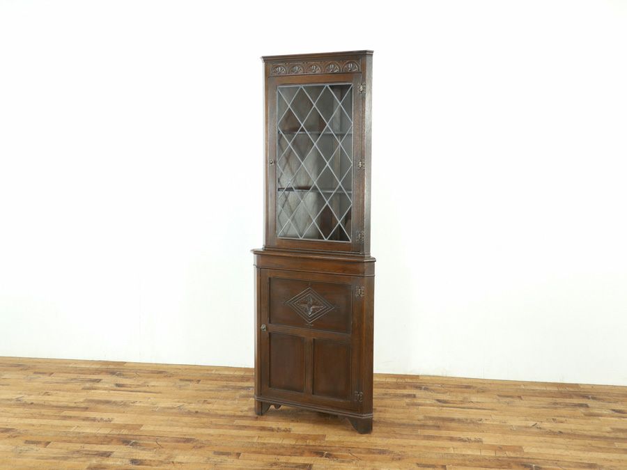 アンティーク家具 コーナーキャビネット 58862