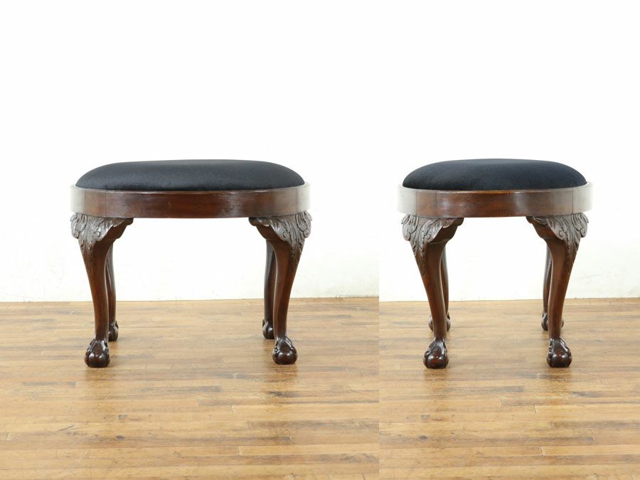 アンティーク家具　チッペンデールスツール