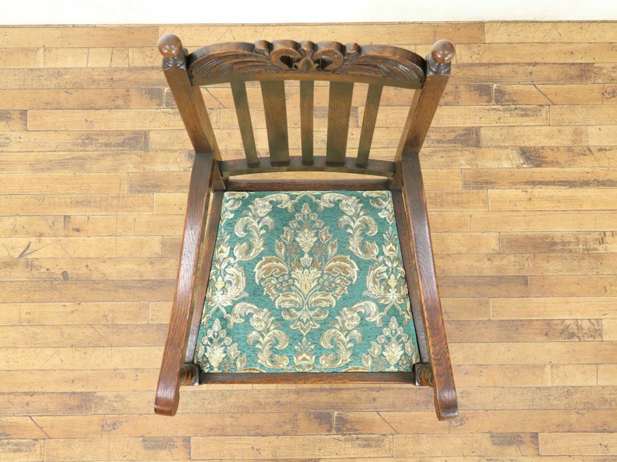 アンティーク家具　クラウントップアームチェア