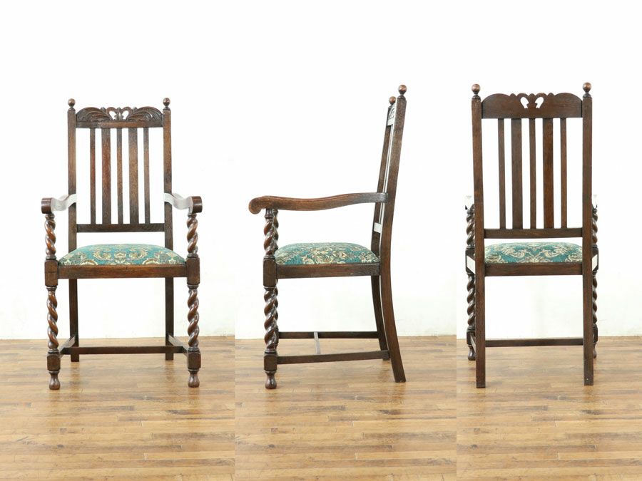 アンティーク家具　クラウントップアームチェア