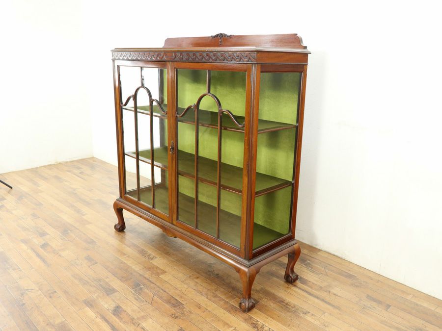 アンティーク クロス張替済ショーケース 58907