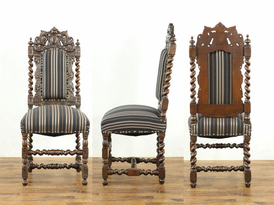 アンティーク家具 張替済チェア 58781