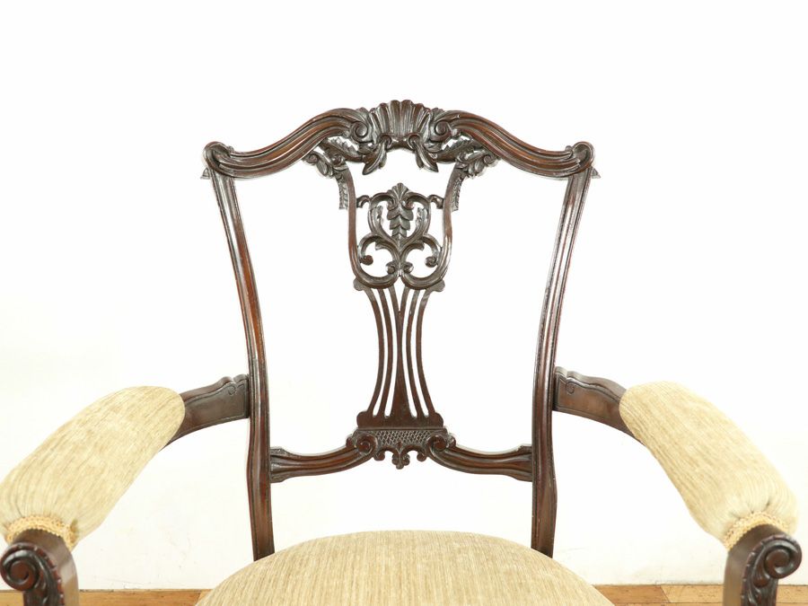 アンティーク家具 張替済アームチェア 58855