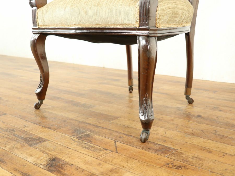 アンティーク家具 張替済アームチェア 58855