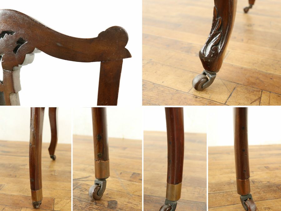 アンティーク家具 張替済アームチェア 58855