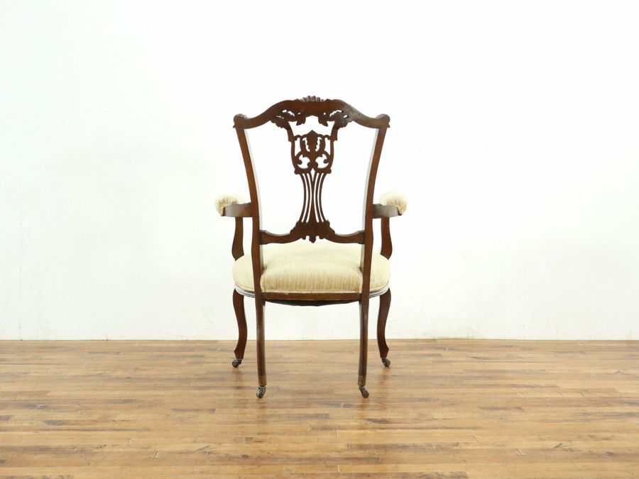 アンティーク家具 張替済アームチェア 58855
