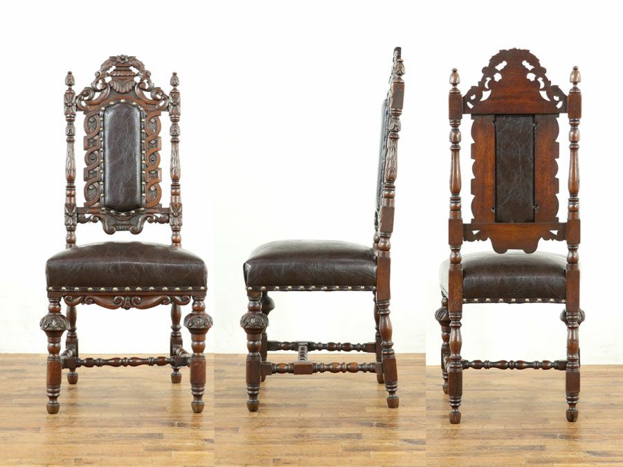 アンティーク家具 張替済チェア 58570