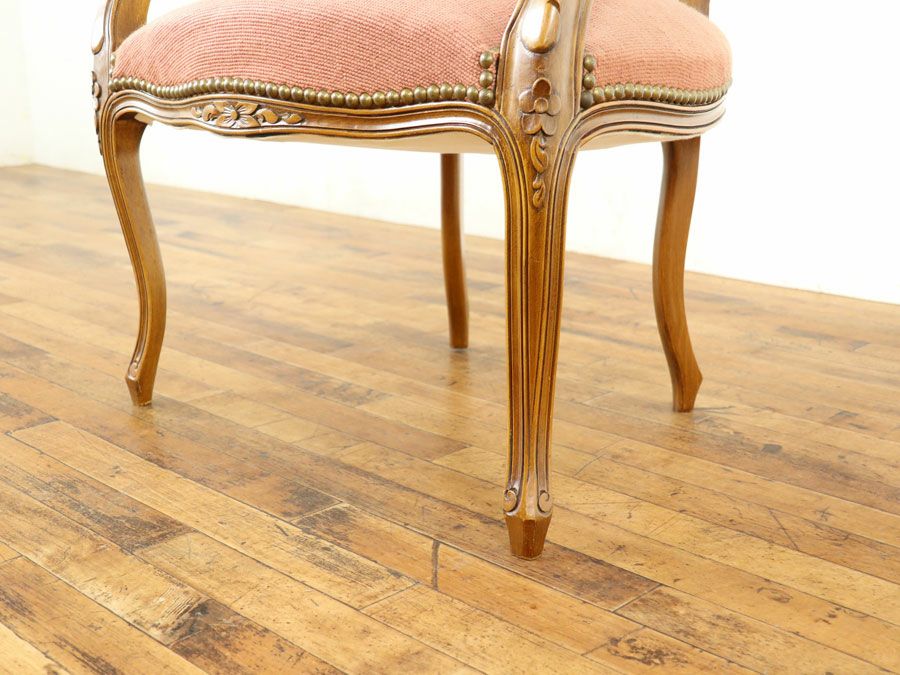 アンティーク家具 プチポワンアームチェア 64897a