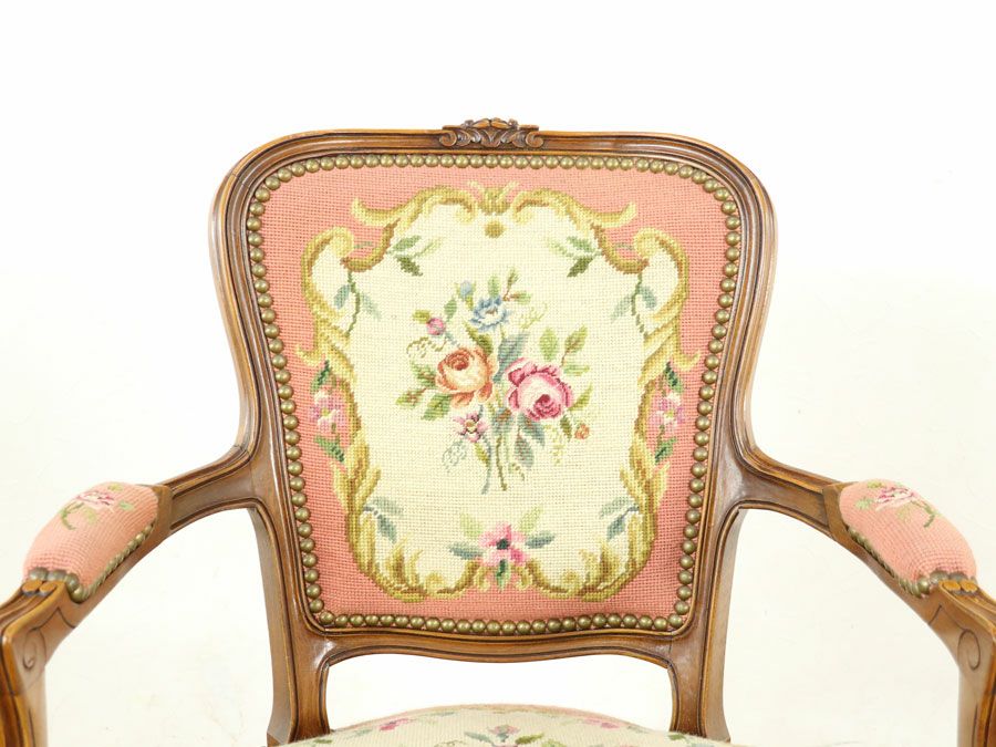 アンティーク家具 プチポワンチェア 64897b