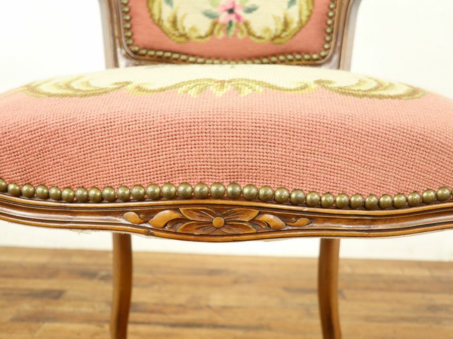 アンティーク家具 プチポワンチェア 64897b