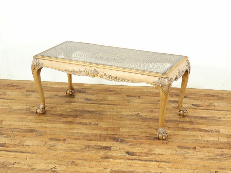 アンティーク家具 ガラストップコーヒー 64853