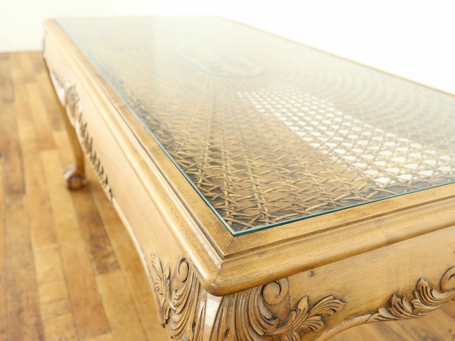 アンティーク家具 ガラストップコーヒー 64853