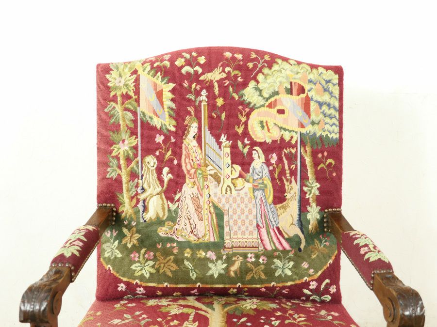 アンティーク家具 プチポワンチェア 64905