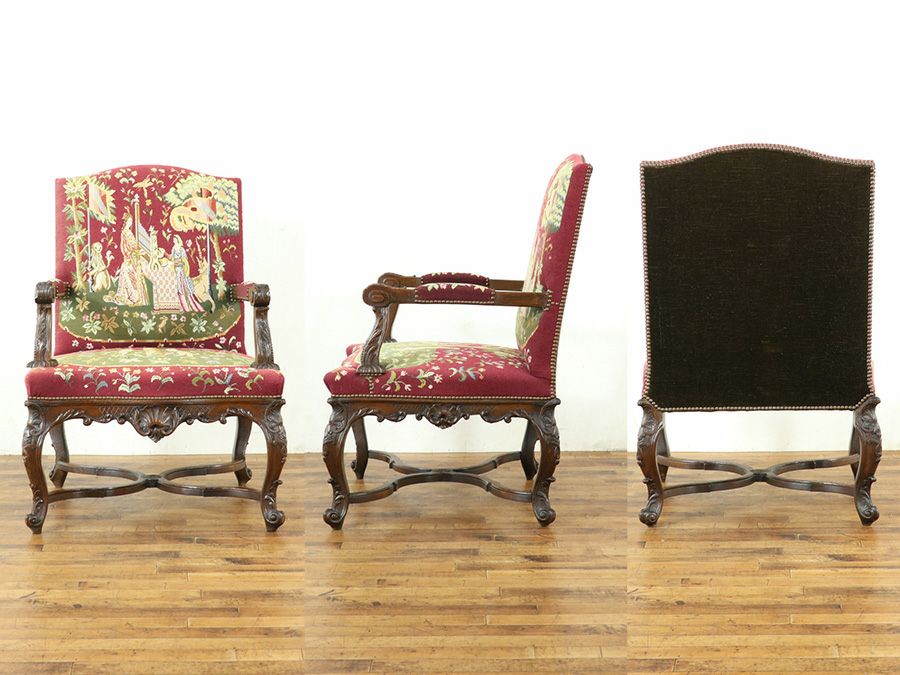 アンティーク家具 プチポワンチェア 64905