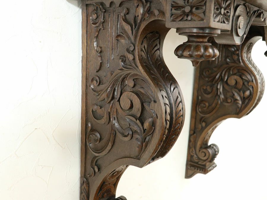 アンティーク家具 ウォールシェルフ 64923