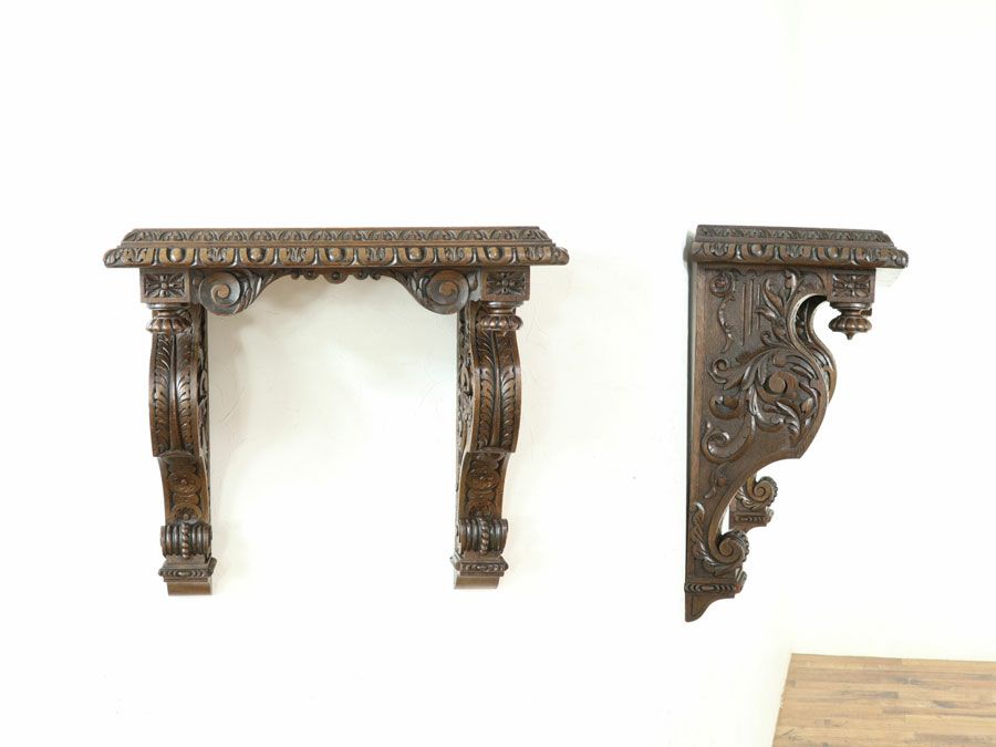 アンティーク家具 ウォールシェルフ 64923