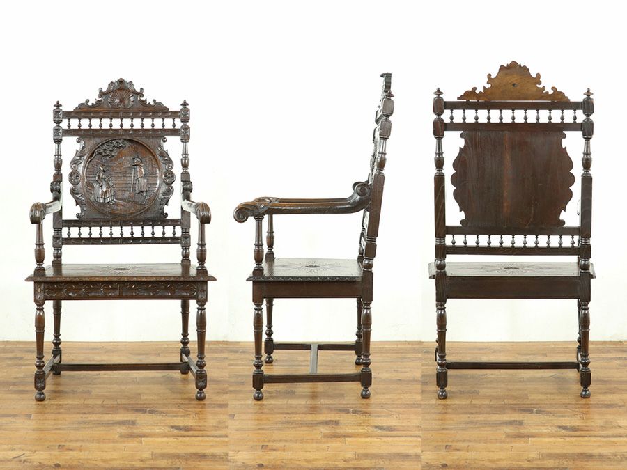 アンティーク家具 アームチェア 64907b